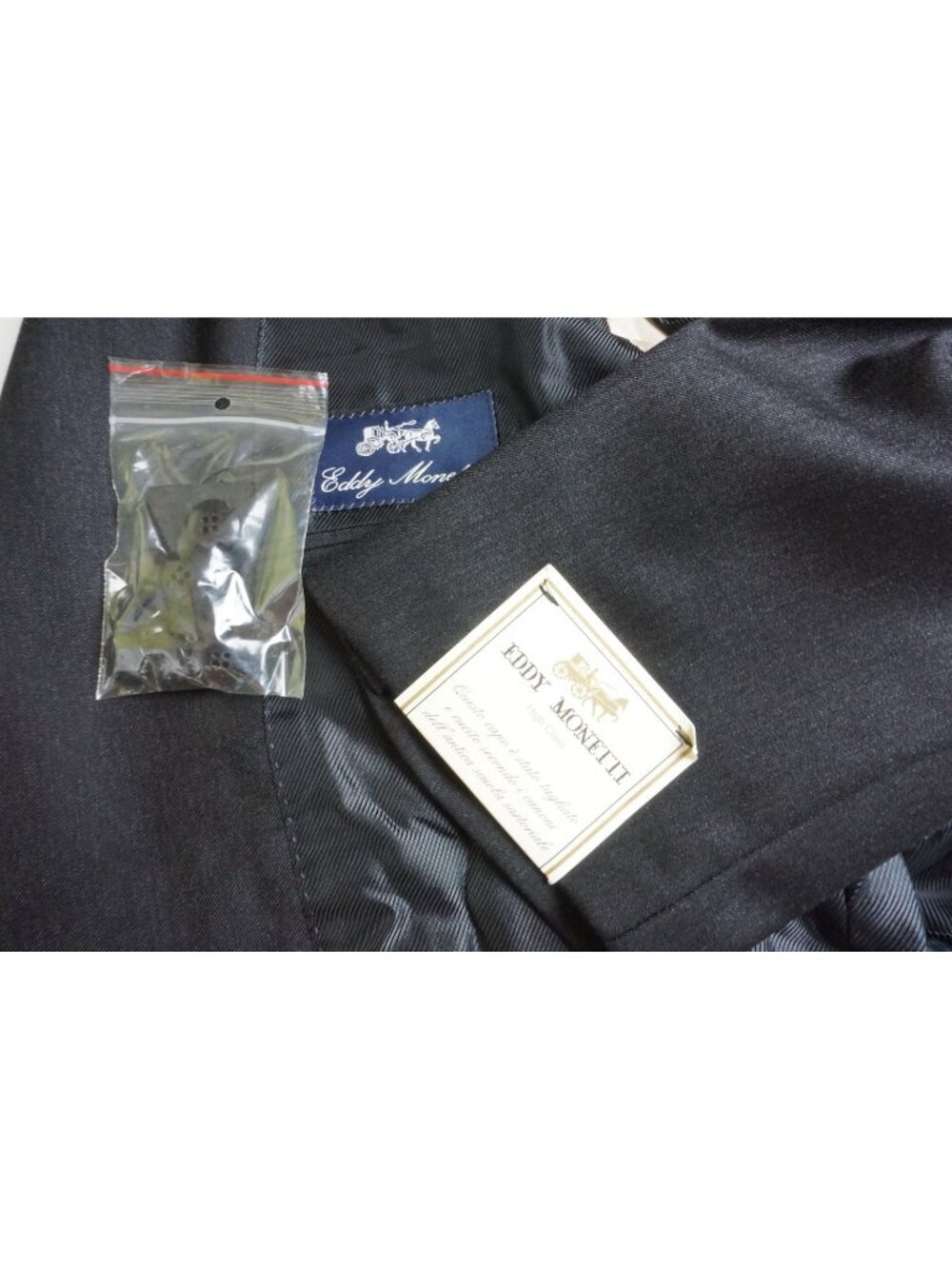 Eddy Monetti x Caruso Gray Wool 2 Pc Suit Jacket Pants Sz 38R BRAND NEW